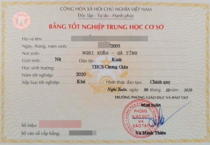 Du kien bo xep loai bang tot nghiep THCS