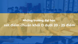 Trường đại học xét điểm chuẩn khối D